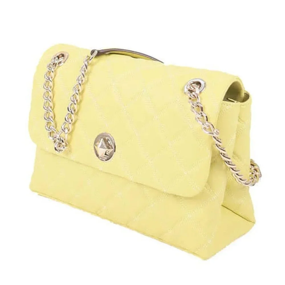 Kate Spade Natalia Smooth Leather Medium Flap Shoulder Bag Frosty Lime